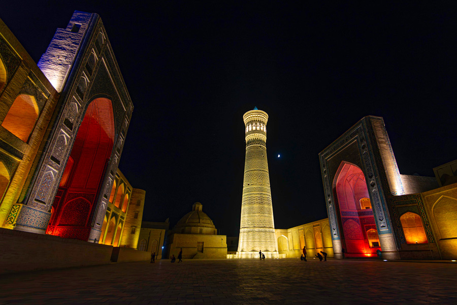 Poi-Kalyan Ensemble at Night, Bukhara Poi-Kalyan Ensemble at Night, Bukhara