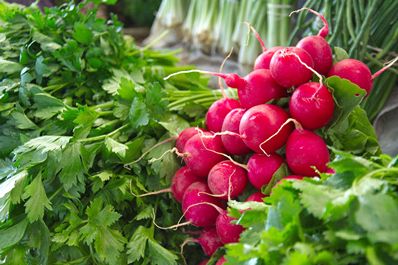 Vegetales y frutas uzbekas