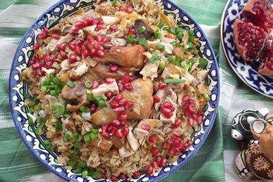 Tovuk palov - Uzbek plov with chicken