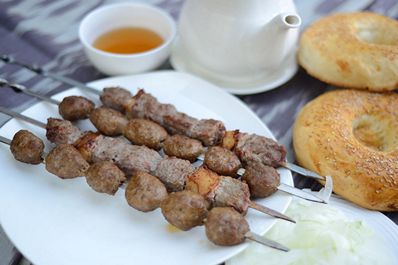 Shashlik, uzbek food
