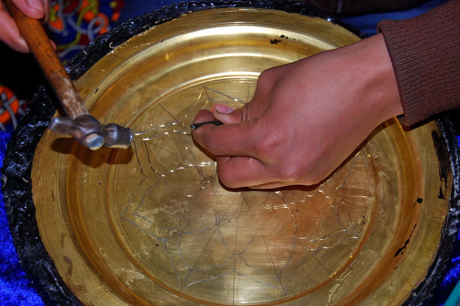 Embossed copper art, Uzbekistan