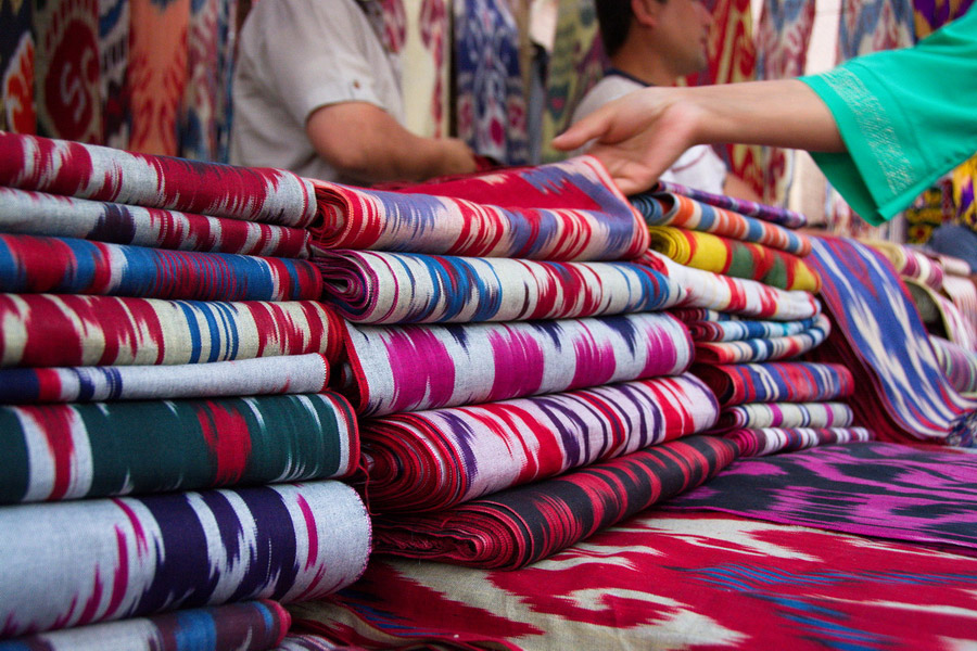 Traditional Uzbek fabrics