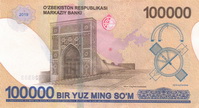100000 sum, Uzbekistan Currency