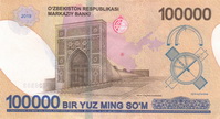 100000 som, Valuta dell'Uzbekistan