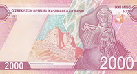 2000 soum, monnaie de l’Ouzbékistan