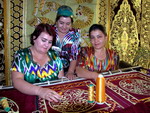 Embroiderers with golden threads