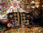 Different products for the home, decorated with gold embroidery;a title=
