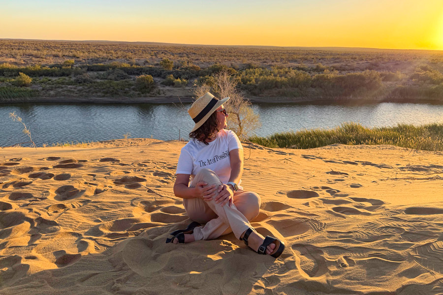 Tourist, Karakum Desert