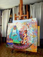 Народный художник Узбекистана Акмаль Нур
