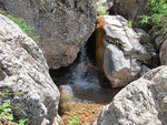 Hydro-massage under waterfall of Mramornaya river