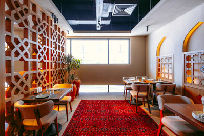 Hall with soft lighting and decor