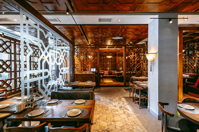 The interior of the restaurant