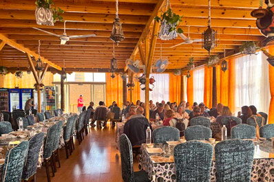 Interior of the restaurant, Mirzaboshi