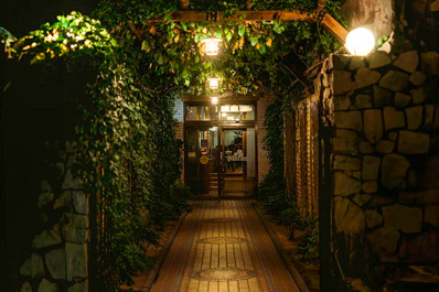 Restaurant entrance, Platan