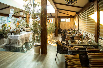 Interior of the restaurant, Platan