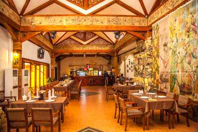 Interior of the restaurant, Platan