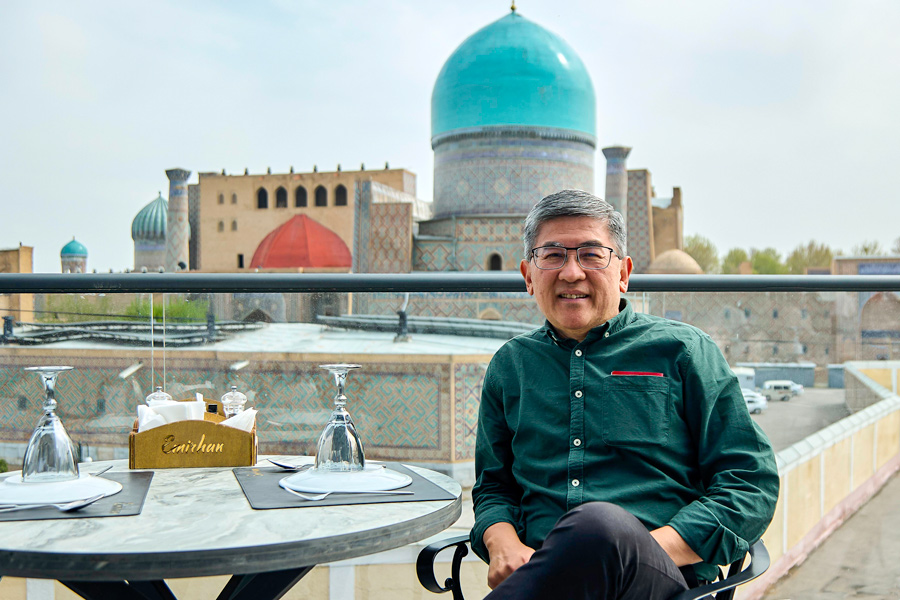 Ресторан с видом на площадь Регистан, Самарканд