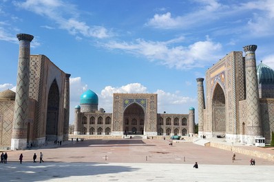 Registan Square in Samarkand, Uzbekistan