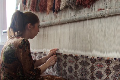 Silk carpet factory, Samarkand