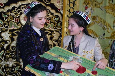 Uzbekistan souvenirs - national clothes