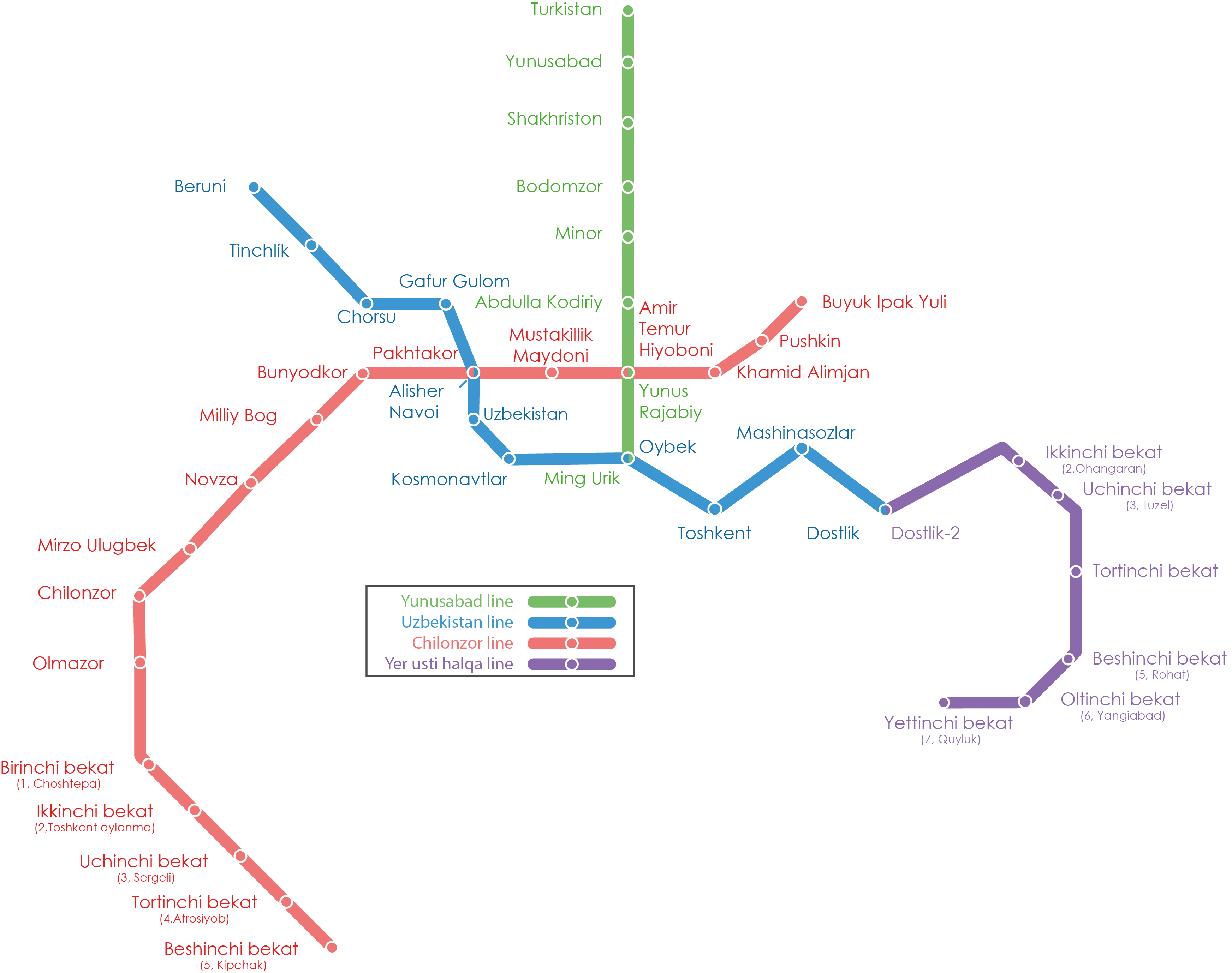 Tashkent Metro Map