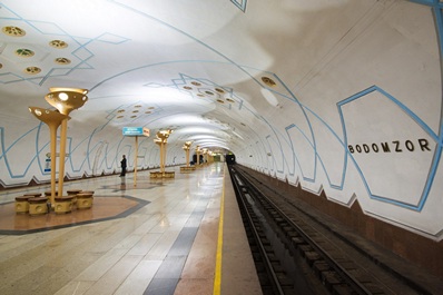 Station Bodomzor, métro de Tachkent , l’Ouzbékistan