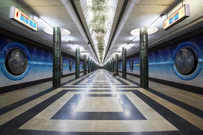 Estación Kosmonavtlar, Metro de Tashkent, Uzbekistán