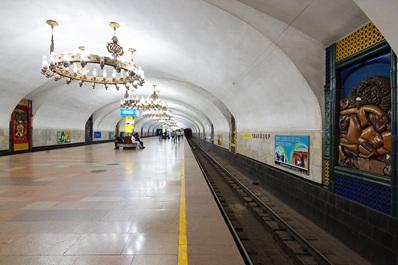 Chilonzor Haltestelle, U-Bahn Taschkent, Usbekistan