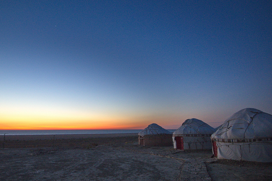 Sunrise on Aral Sea