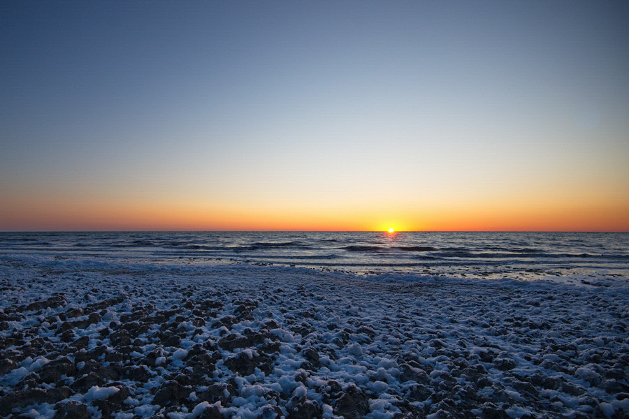 Sunrise on Aral Sea