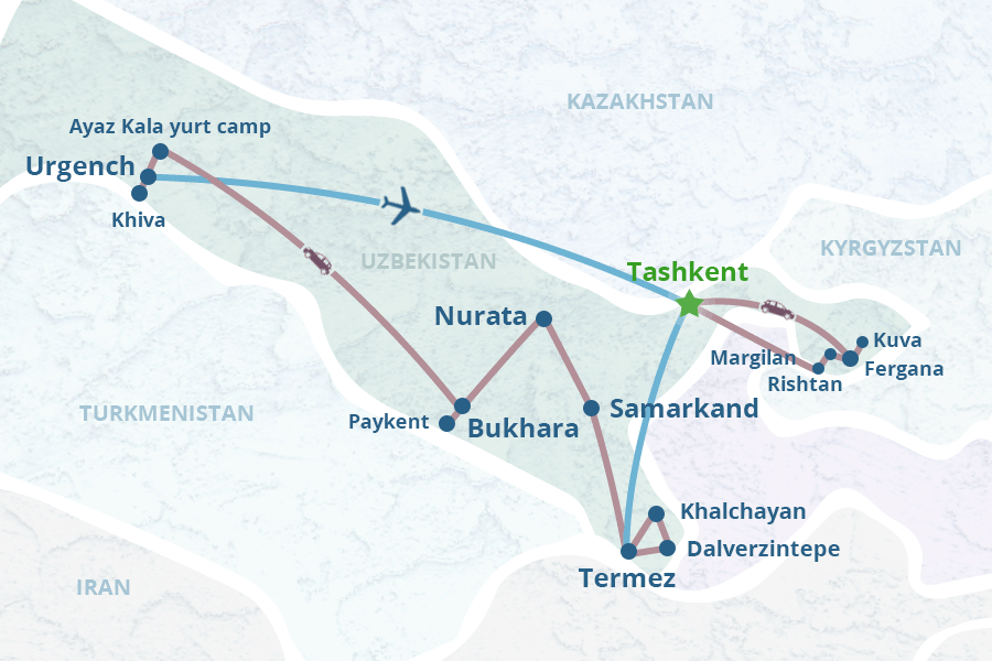 Mapa del itinerario