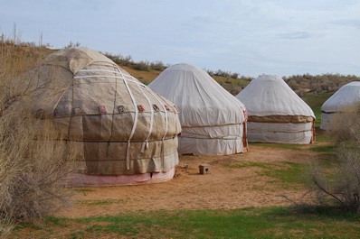 Campamento de yurtas
