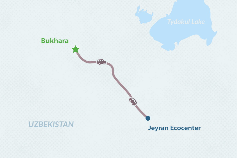 One-day Excursion to Jeyran Ecocenter from Bukhara Map