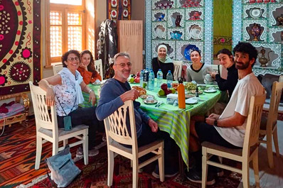 Tourists in Fergana
