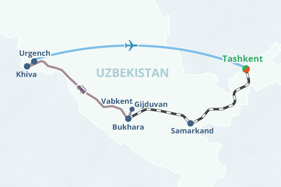 Mapa del itinerario