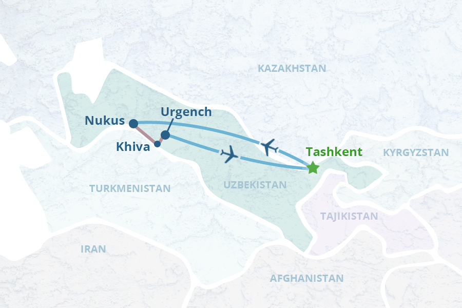 Mapa del itinerario