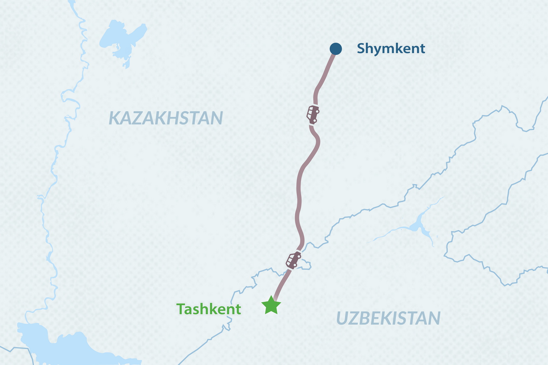 Однодневный тур в Отрар и цитадель Шымкента (из Ташкента) Карта