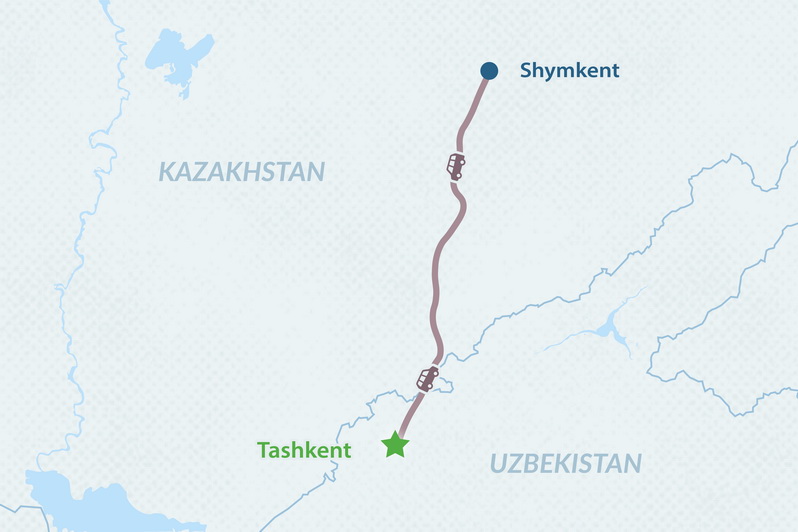 Однодневный тур в Отрар и цитадель Шымкента (из Ташкента) Карта