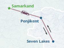 Zweitägige Reise nach Pandschakent und Sieben Seen von Samarkand