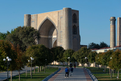 La mosquée Bibi Khanum, à Samarcande