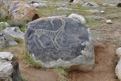 Petroglifos en Issyk-Kul