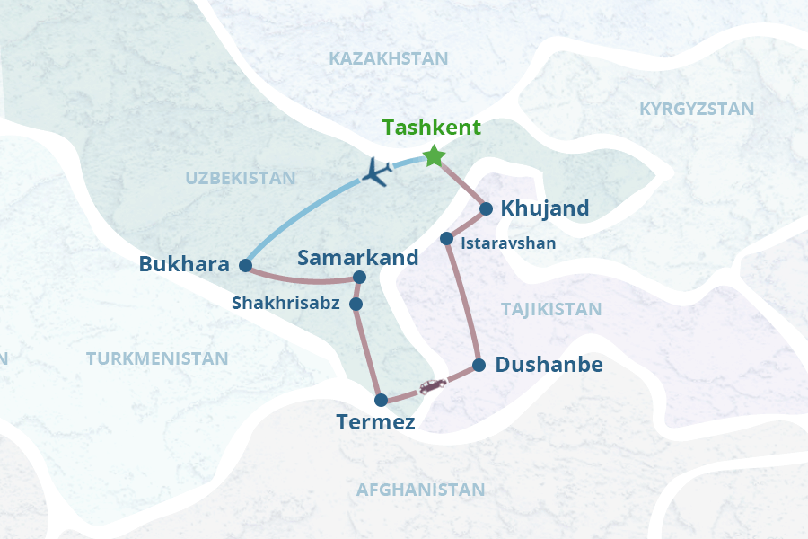 Mapa del itinerario