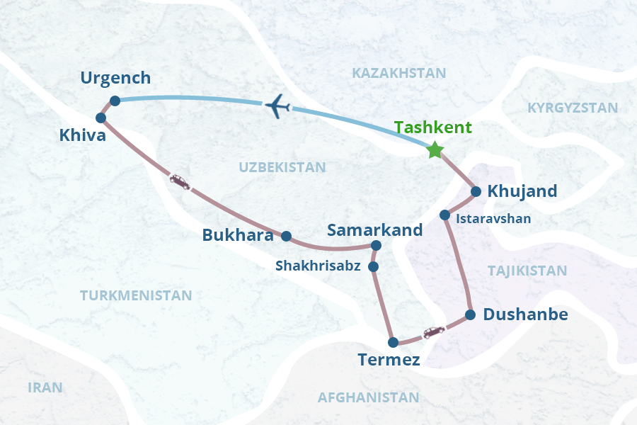 Mapa del itinerario