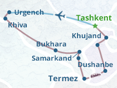 Mapa del itinerario