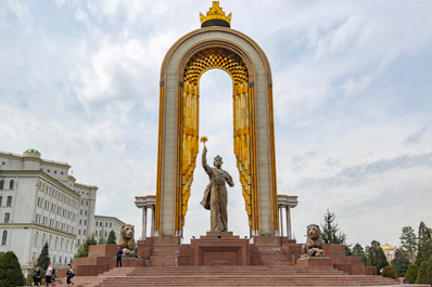 Statue of Ismoil Somoni, Dushanbe, Tajikistan