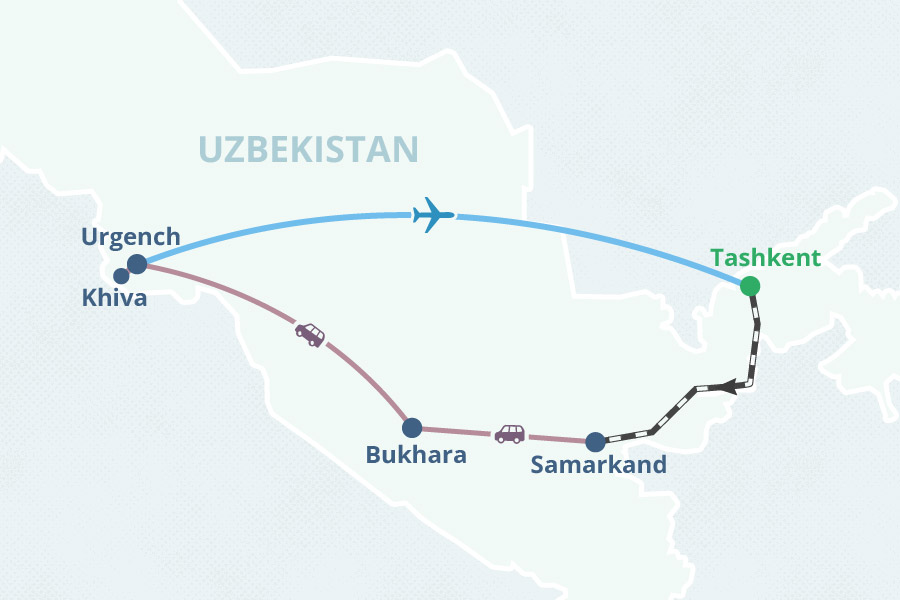 Mapa del itinerario