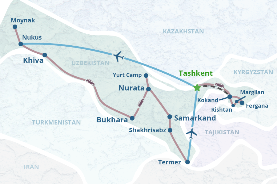 Mapa del itinerario