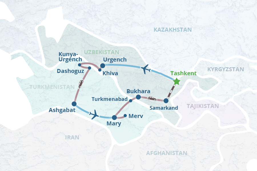 Mapa del itinerario