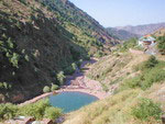Damm am Fluss Kattasay