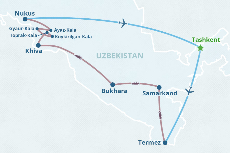 Mapa del itinerario